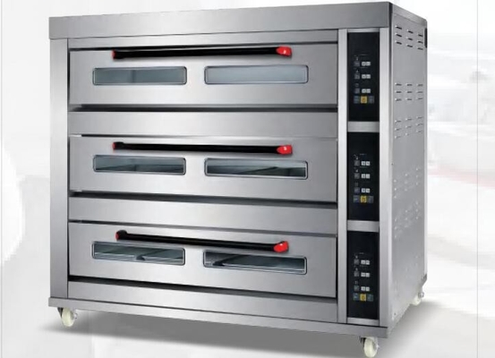 Pizza Ekmeği Buharlı Elektrikli Fırın 380V Ay Kek Yüksek Sıcaklık Akıllı