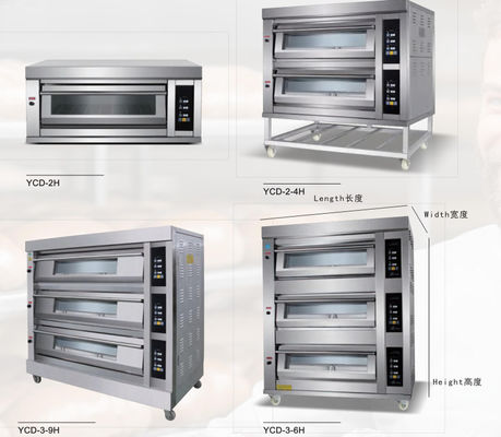 Ticari Elektrikli Gazlı Pişirme Fırını 380v Ekmek Kek Pizza 6.6KW