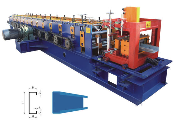 7.5KW C Aşık Rulo Şekillendirme Makinesi C Kanal Hidrolik Delme