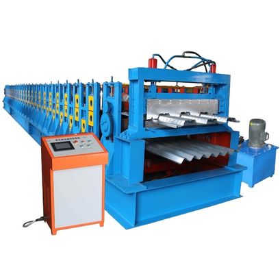 Çift Katmanlı Panel Rulo Şekillendirme Makinesi Çelik Zemin Güverte 22KW