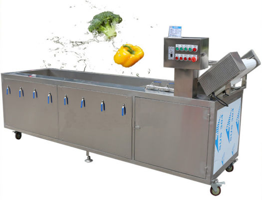 800kg / h Sebze Kabarcıklı Yıkama Makinesi, 3.2m Endüstriyel Meyve Yıkama Makinesi
