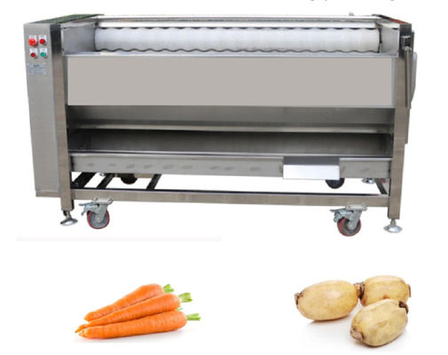 800kg / h Gıda İşleme Makineleri, Fırçalı Endüstriyel Soyma Makinesi