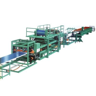 20T Yeşil Sandviç Panel Rulo Şekillendirme Makinesi Ekipmanı 6m / dak