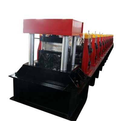 Kırmızı Çarpışma Bariyer Rulo Şekillendirme Makinesi 15m / dak 3T Manuel Besleme